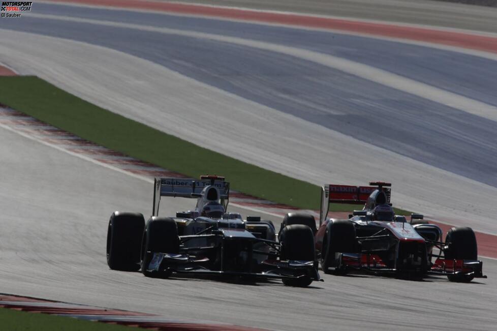 Kamui Kobayashi (Sauber) und Jenson Button (McLaren) 