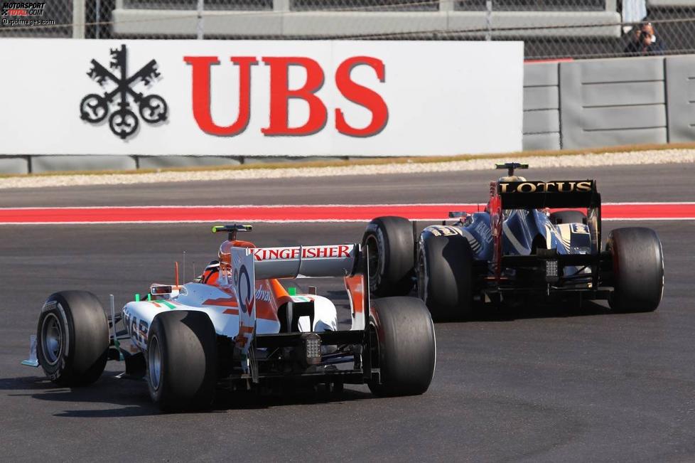Romain Grosjean (Lotus) und Nico Hülkenberg (Force India) 