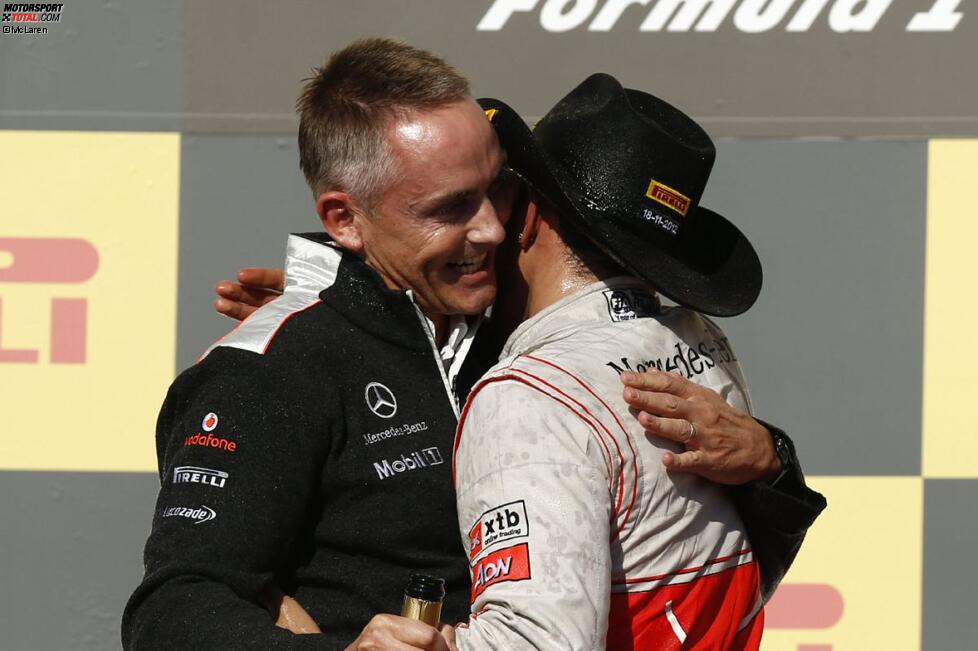 Martin Whitmarsh (Teamchef, McLaren) und Lewis Hamilton (McLaren) 
