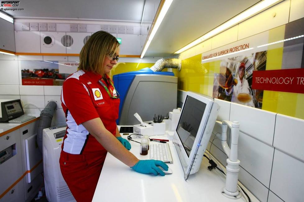 Benzinanalyse des Ferrari-Teams im Shell-Labor