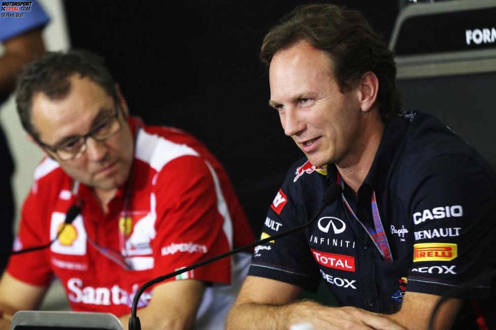 Stefano Domenicali (Ferrari-Teamchef) und Christian Horner (Red-Bull-Teamchef) 