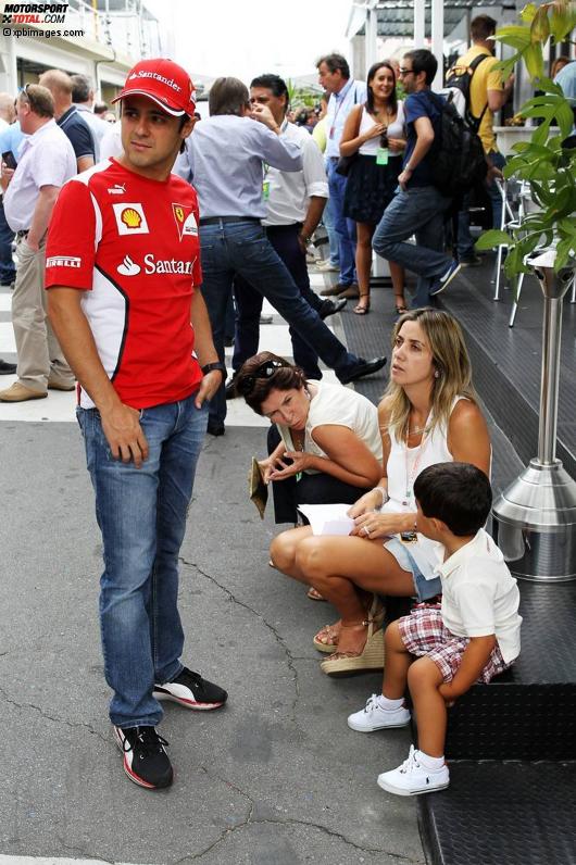 Felipe Massa (Ferrari) mit seiner Familie