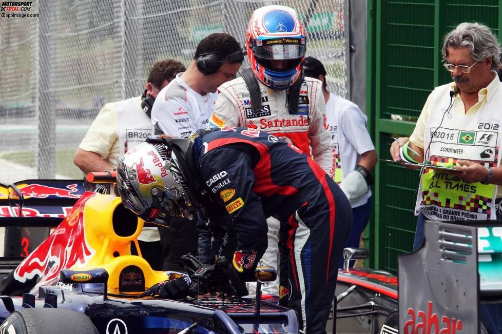 Sebastian Vettel (Red Bull) und Jenson Button (McLaren) 