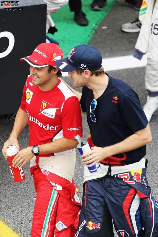 Felipe Massa (Ferrari) und Sebastian Vettel (Red Bull) 