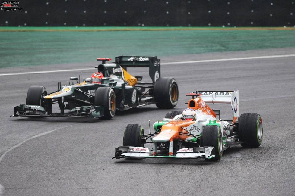 Paul di Resta (Force India) und Heikki Kovalainen (Caterham) 