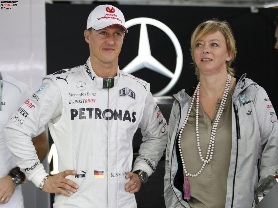 Michael Schumacher (Mercedes) mit seiner Managerin Sabine Kehm
