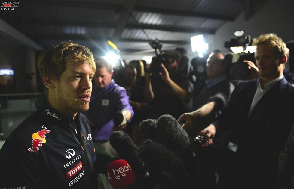 Die Presse scharrt sich um Sebastian Vettel 