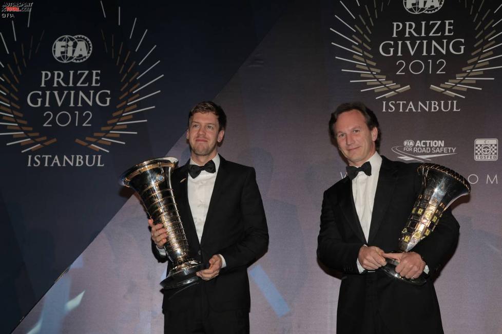 Sebastian Vettel und Teamchef Christian Horner (Formel-1-Weltmeister)