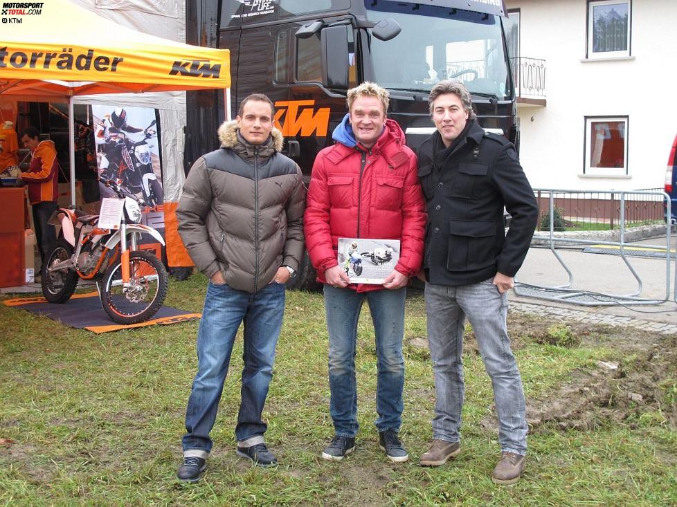 Die Sport1-Crew: Alex Hofmann, Edgar Mielke und Erich Engesser
