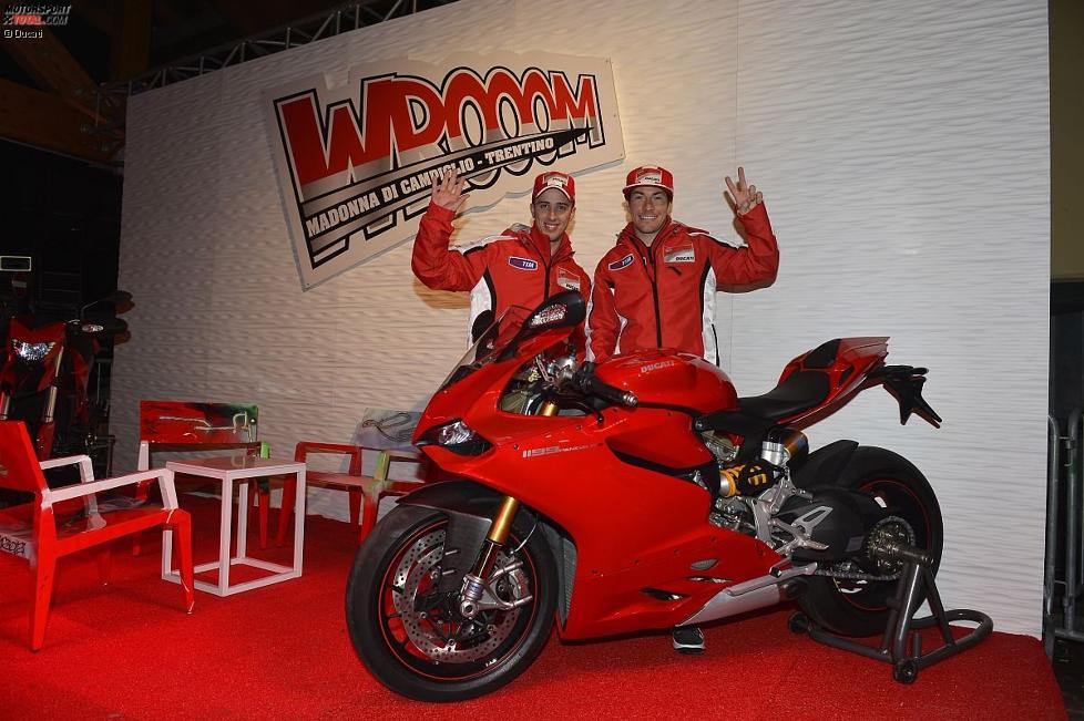 Andrea Dovizioso und Nicky Hayden mit einer 1199 Panigale