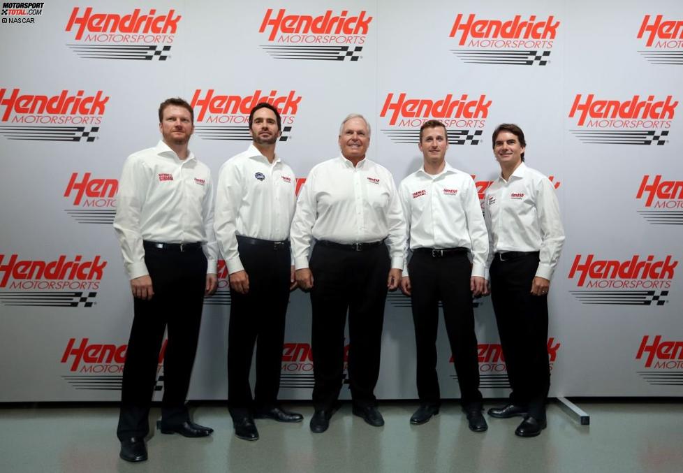 Dale Earnhardt Jr., Jimmie Johnson, Rick Hendrick, Kasey Kahne und Jeff Gordon
