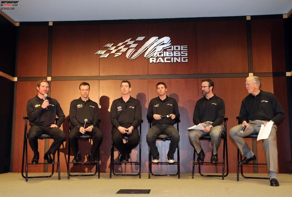 Joe Gibbs Racing: Brian Vickers (Nationwide), Matt Kenseth , Kyle Busch, Denny Hamlin, J.D. Gibbs und Joe Gibbs 