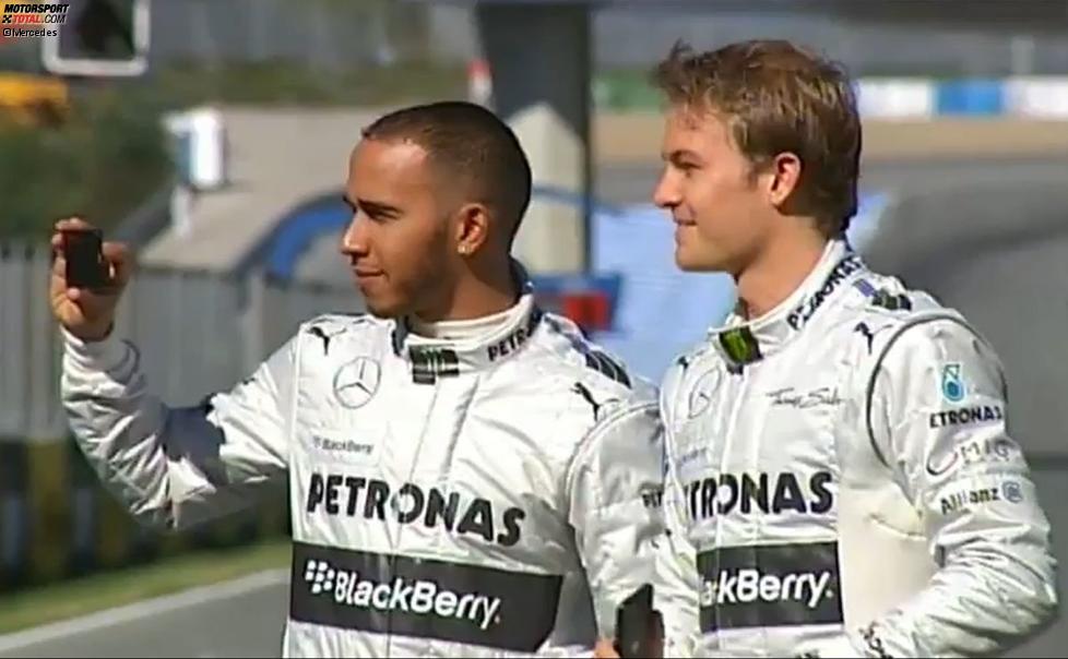 Lewis Hamilton und Nico Rosberg (Mercedes) 