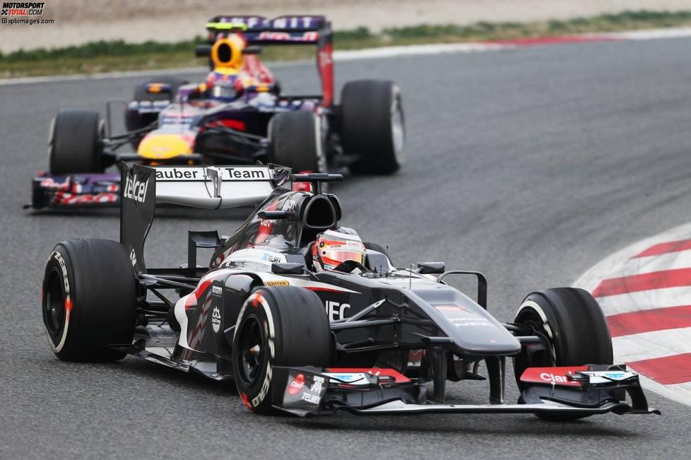 Nico Hülkenberg (Sauber) und Mark Webber (Red Bull) 