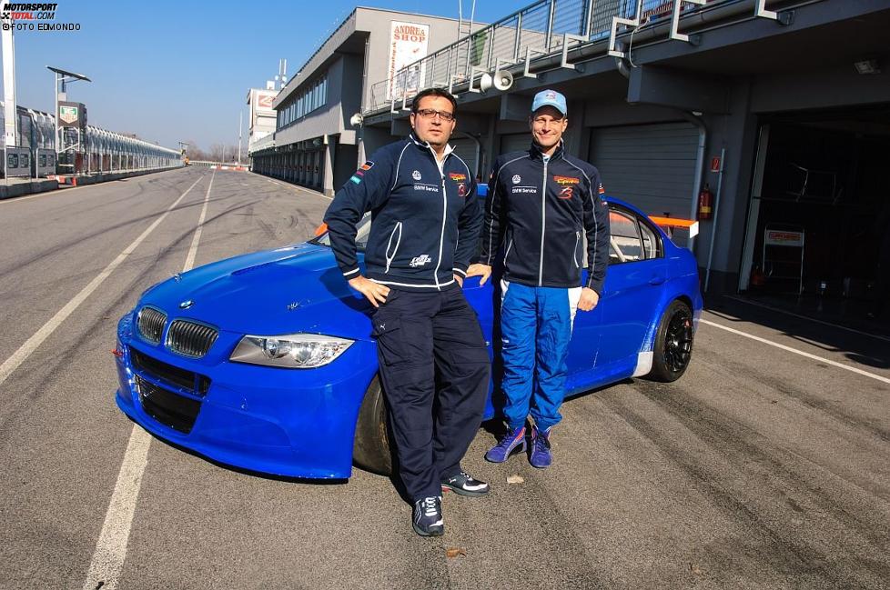 Teammanager Dominik Greiner und Fredy Barth (Wiechers-BMW)