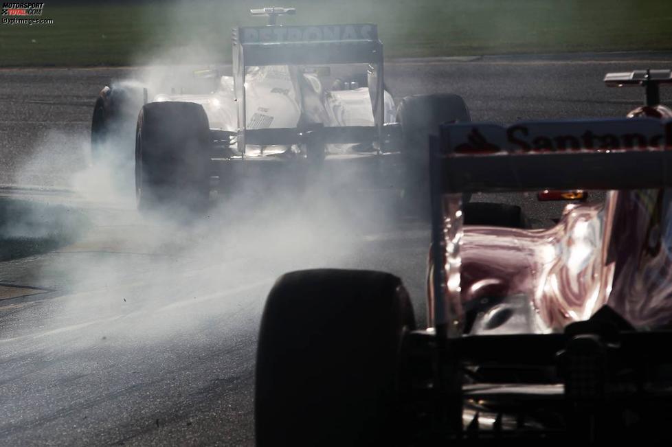 Nico Rosberg (Mercedes) und Fernando Alonso (Ferrari) 