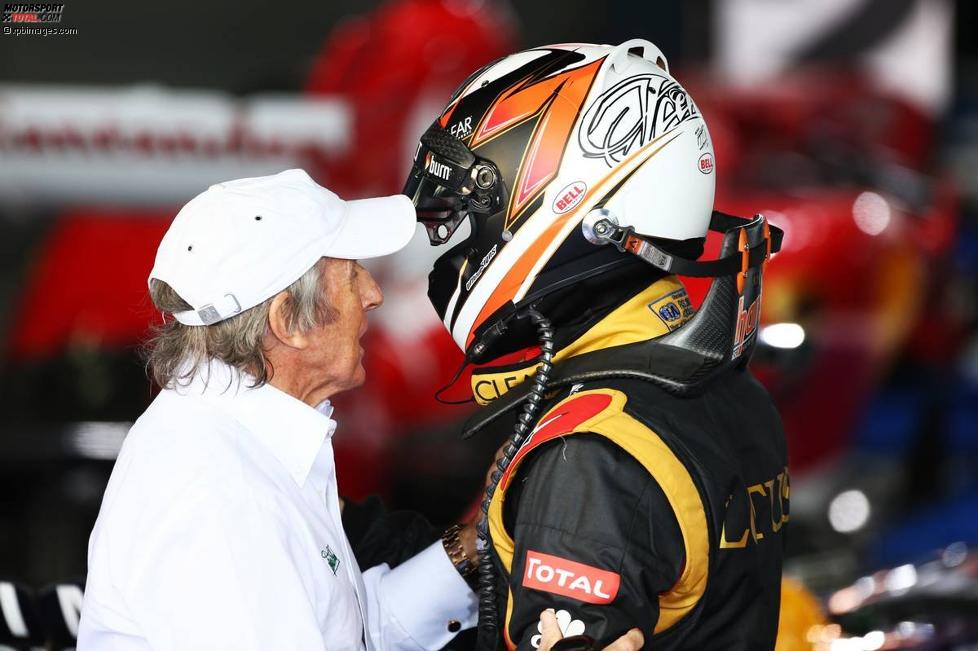 Jackie Stewart und Kimi Räikkönen (Lotus) 