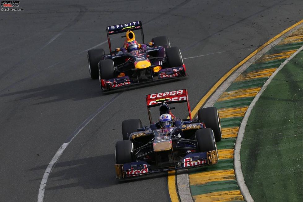 Daniel Ricciardo (Toro Rosso) und Mark Webber (Red Bull) 