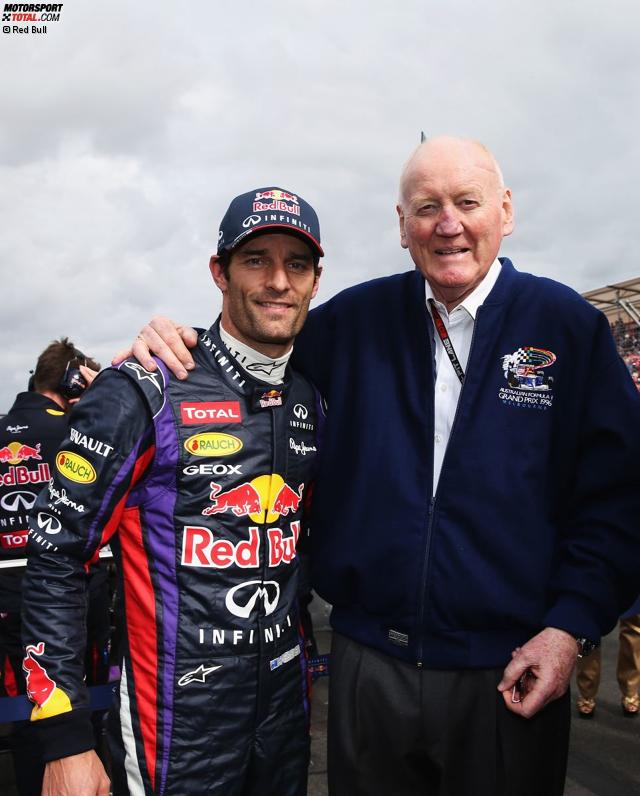 Mark Webber (Red Bull) mit Grand-Prix-Promoter Ron Walker