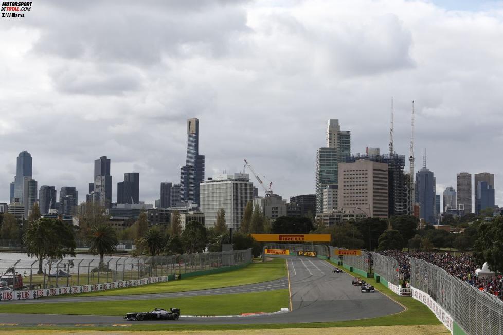 Valtteri Bottas (Williams), Pastor Maldonado (Williams) und Mark Webber (Red Bull) 