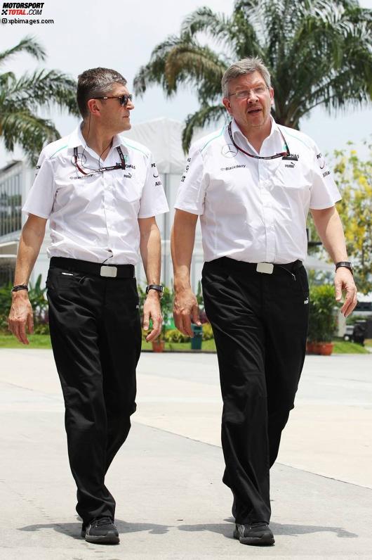 Nick Fry und Ross Brawn (Mercedes) 