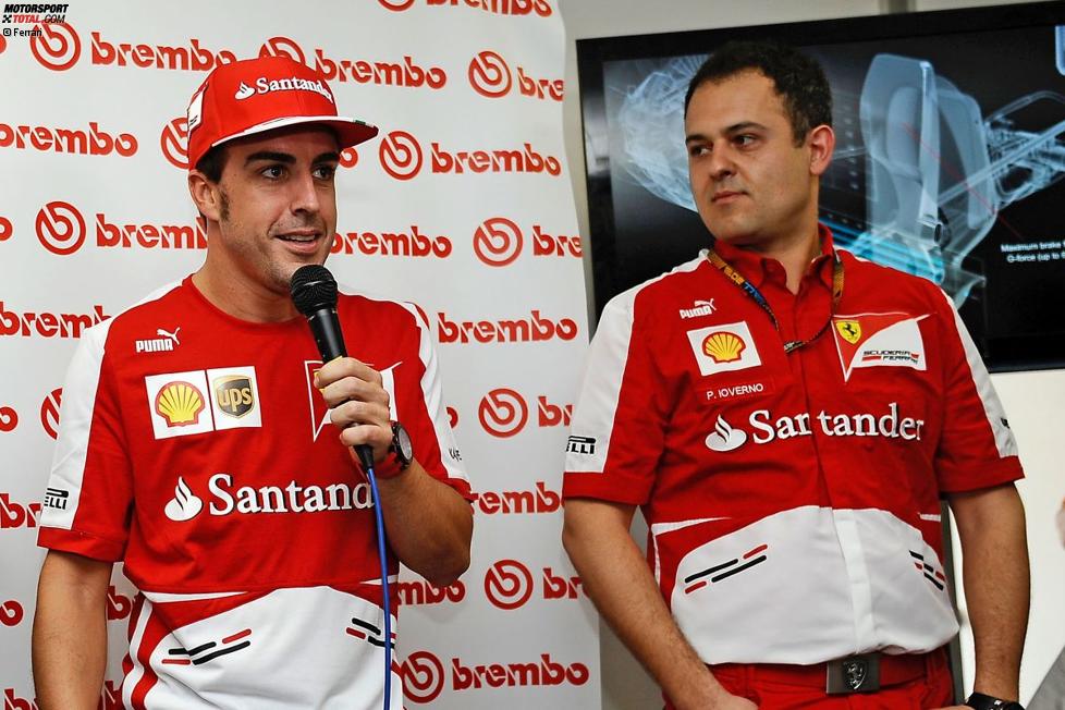 Fernando Alonso (Ferrari) bei Brembo