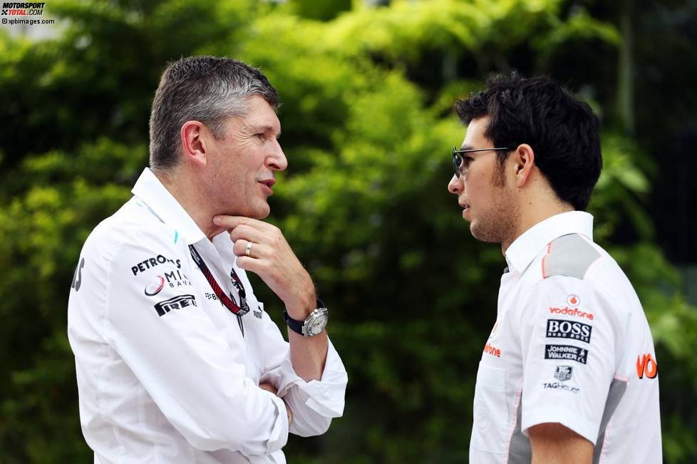 Nick Fry und Sergio Perez (McLaren) 