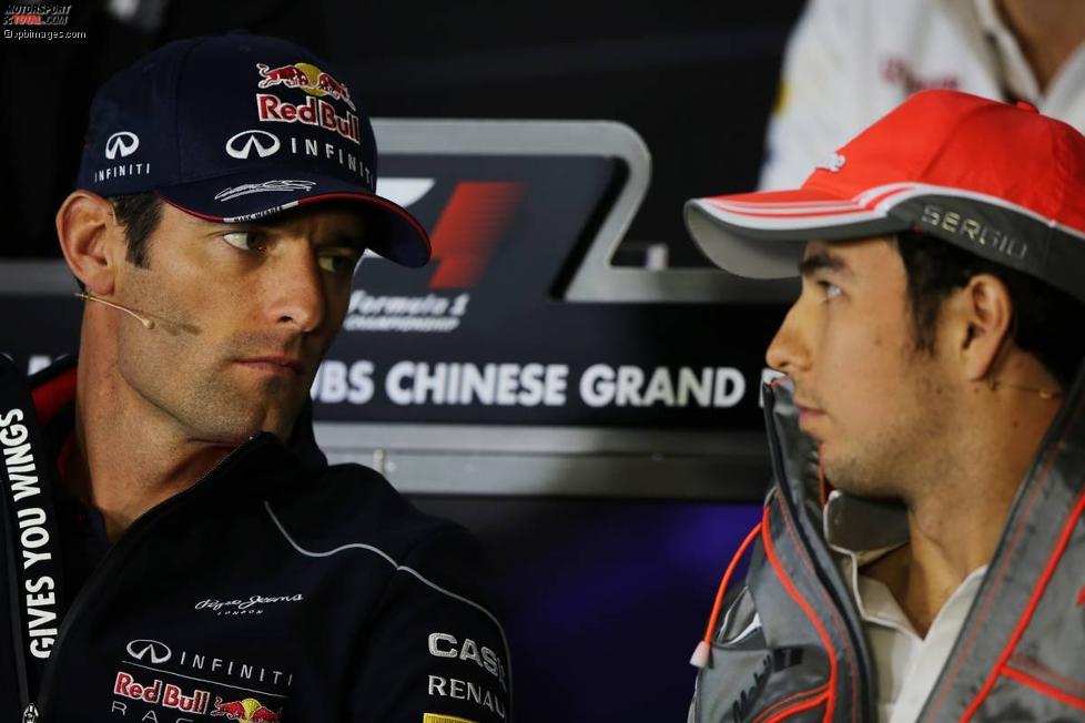 Mark Webber (Red Bull) und Sergio Perez (McLaren) 