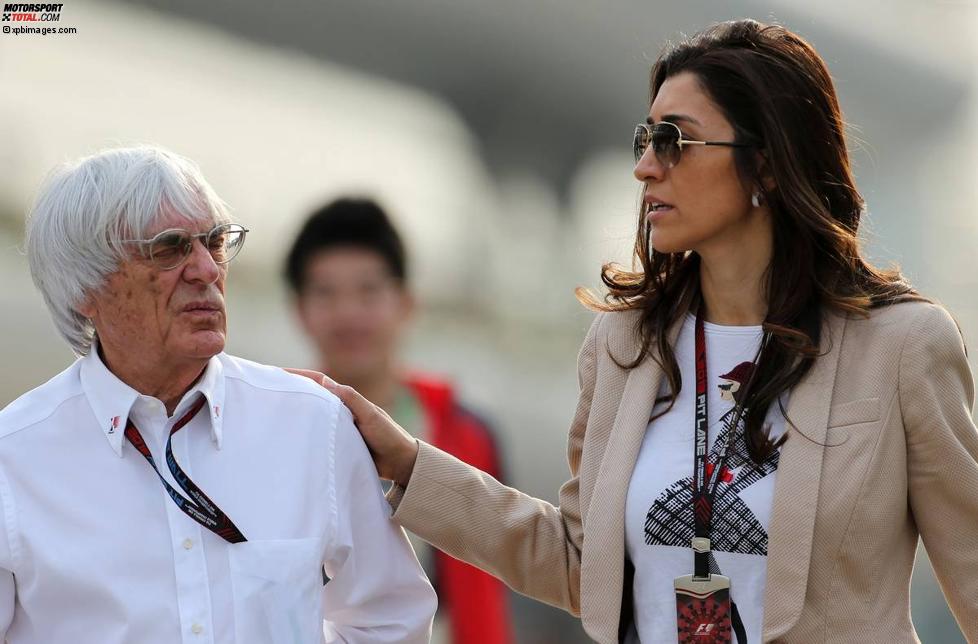 Bernie Ecclestone mit seiner Ehefrau Fabiana