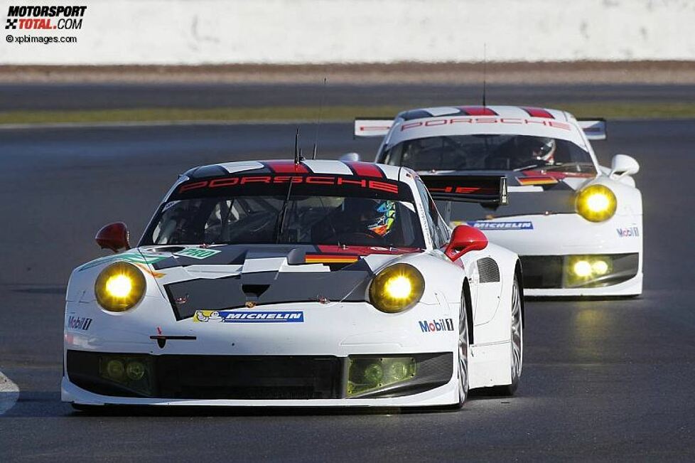Patrick Pilet, Jörg Bergmeister und Timo Bernhard (Porsche)