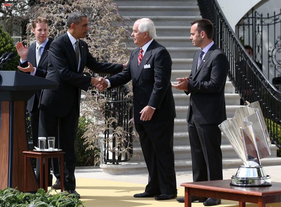 US-Präsident Barack Obama und Roger Penske 