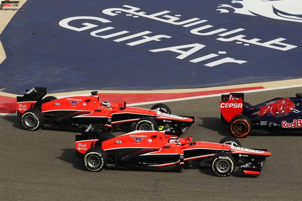 Max Chilton (Marussia), Jules Bianchi (Marussia) und Jean-Eric Vergne (Toro Rosso) 