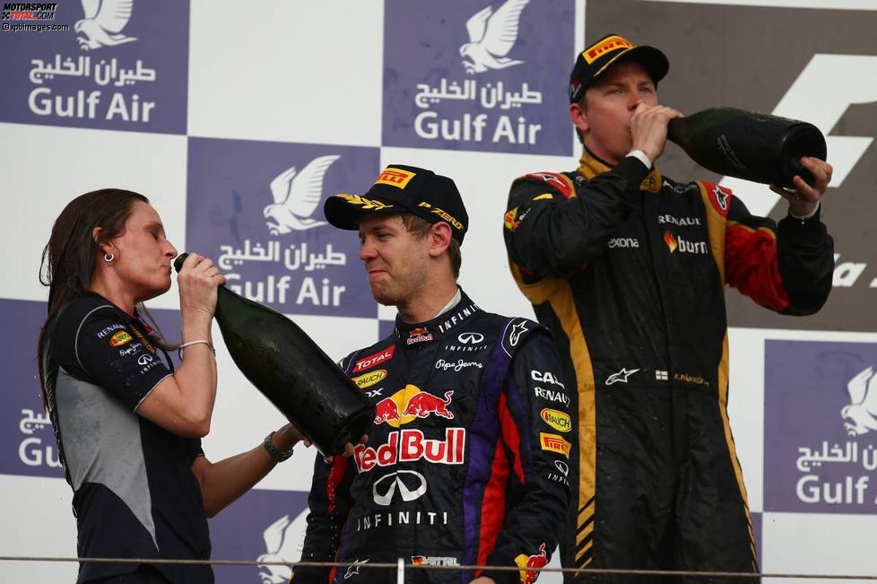 Sebastian Vettel (Red Bull) und Kimi Räikkönen (Lotus) 