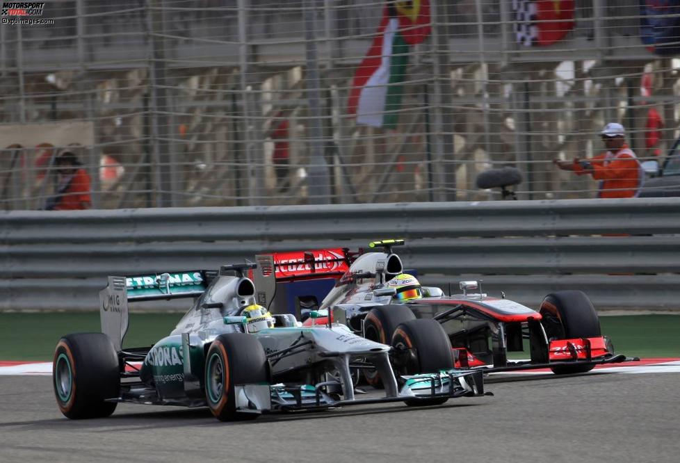 Nico Rosberg (Mercedes) und Sergio Perez (McLaren) 