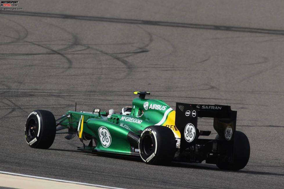 Giedo van der Garde (Caterham) mit nicht mehr ganz vollständigem Auto