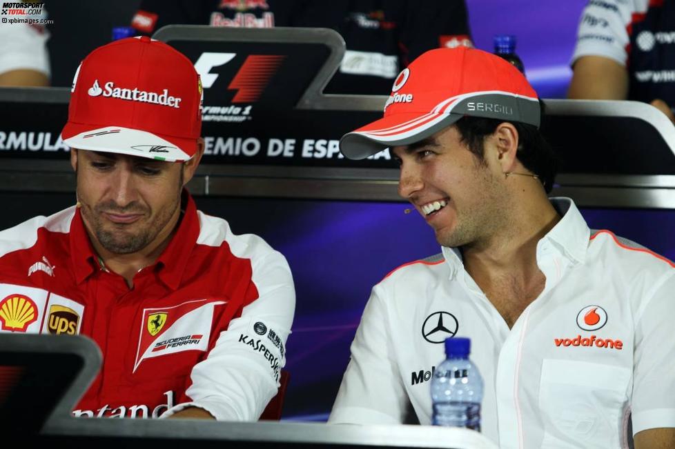 Fernando Alonso (Ferrari) und Sergio Perez (McLaren) 