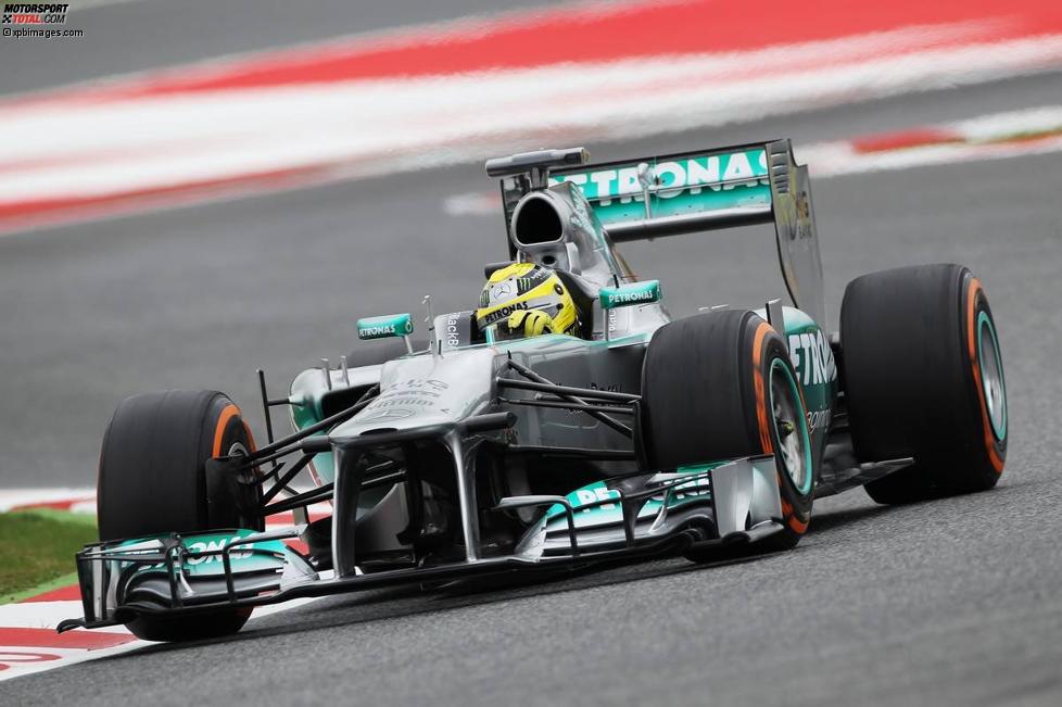 Nico Rosberg (Mercedes) war bei den Testfahrten im Winter in Barcelona bärenstark - wenn es darauf ankommt erneut?