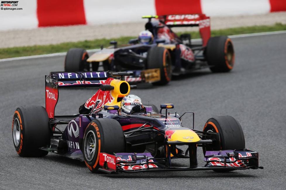 Sebastian Vettel (Red Bull) und Daniel Ricciardo (Toro Rosso) 