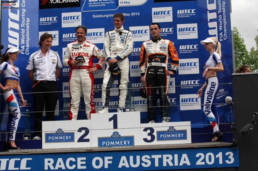 James Nash (Bamboo-Chevrolet), Yvan Muller (RML-Chevrolet) und Norbert Michelisz (Zengö-Honda) 