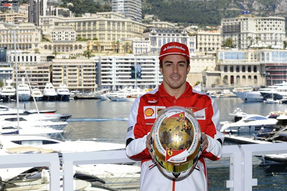 Goldener Helm von Fernando Alonso (Ferrari)