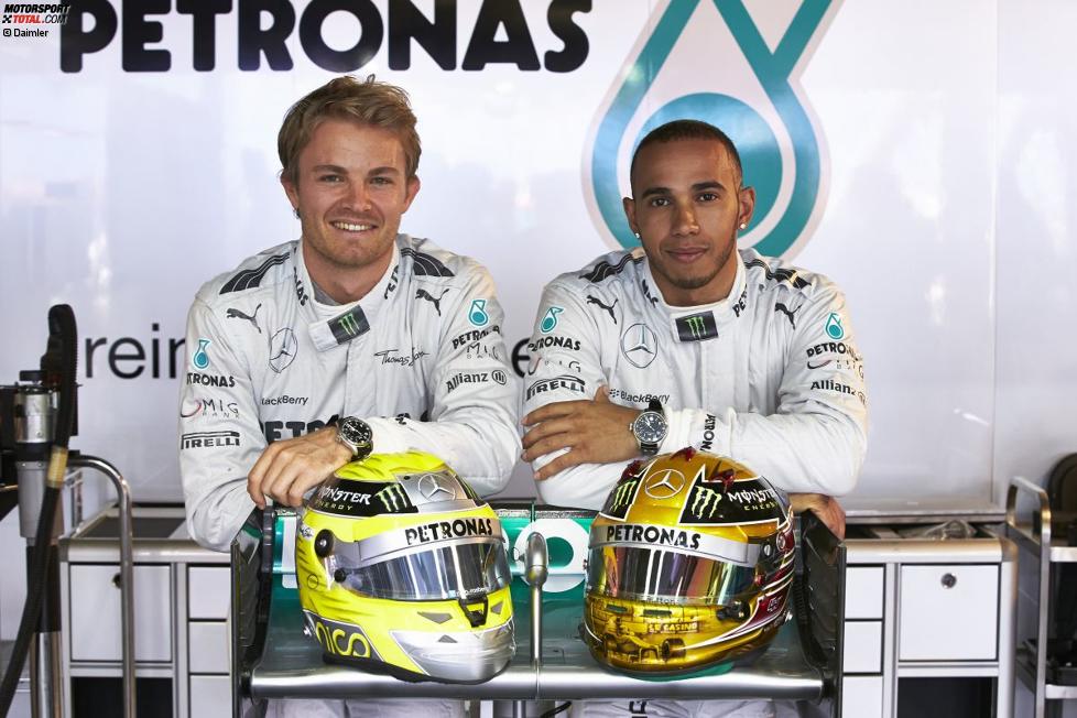Nico Rosberg und und Lewis Hamilton (Mercedes) 