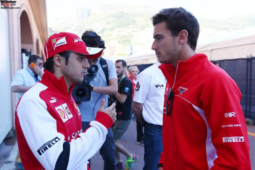 Felipe Massa (Ferrari) und Jules Bianchi (Marussia) 