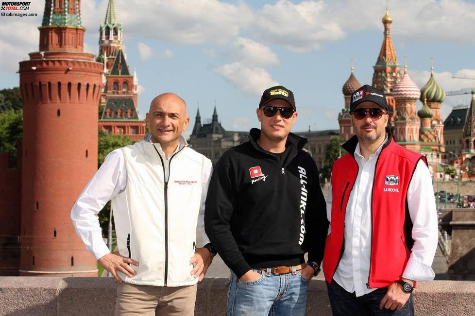 Gabriele Tarquini (Honda), Robert Huff (Münnich-SEAT) und Yvan Muller (RML-Chevrolet) 