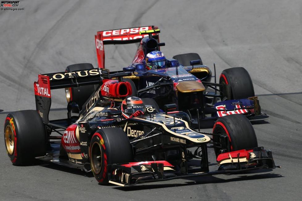 Daniel Ricciardo (Toro Rosso) und Kimi Räikkönen (Lotus) 