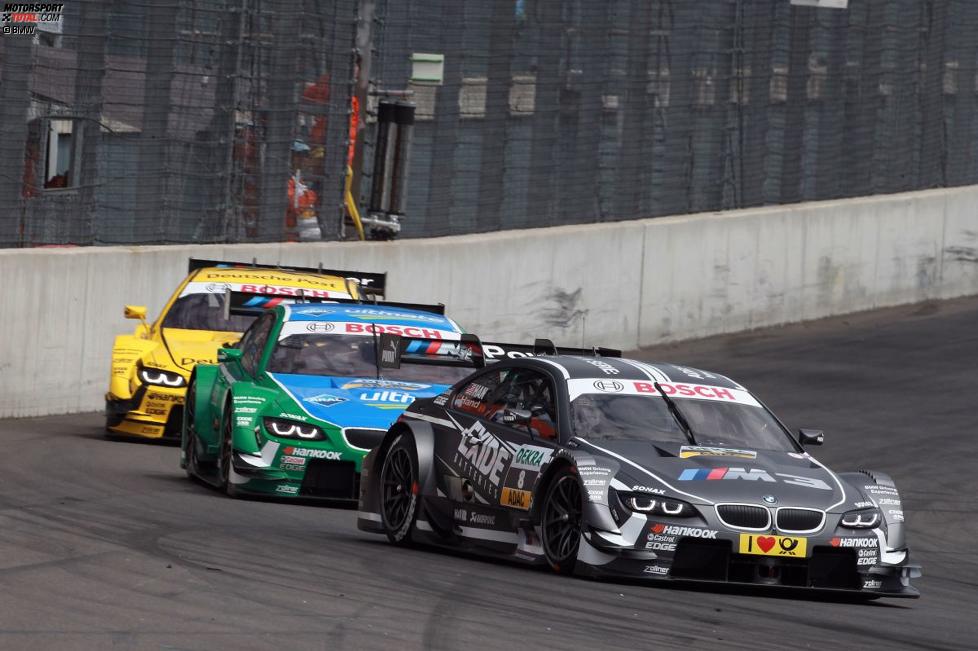 Joey Hand (RBM-BMW), Augusto Farfus (RBM-BMW) und Timo Glock (MTEK-BMW) 