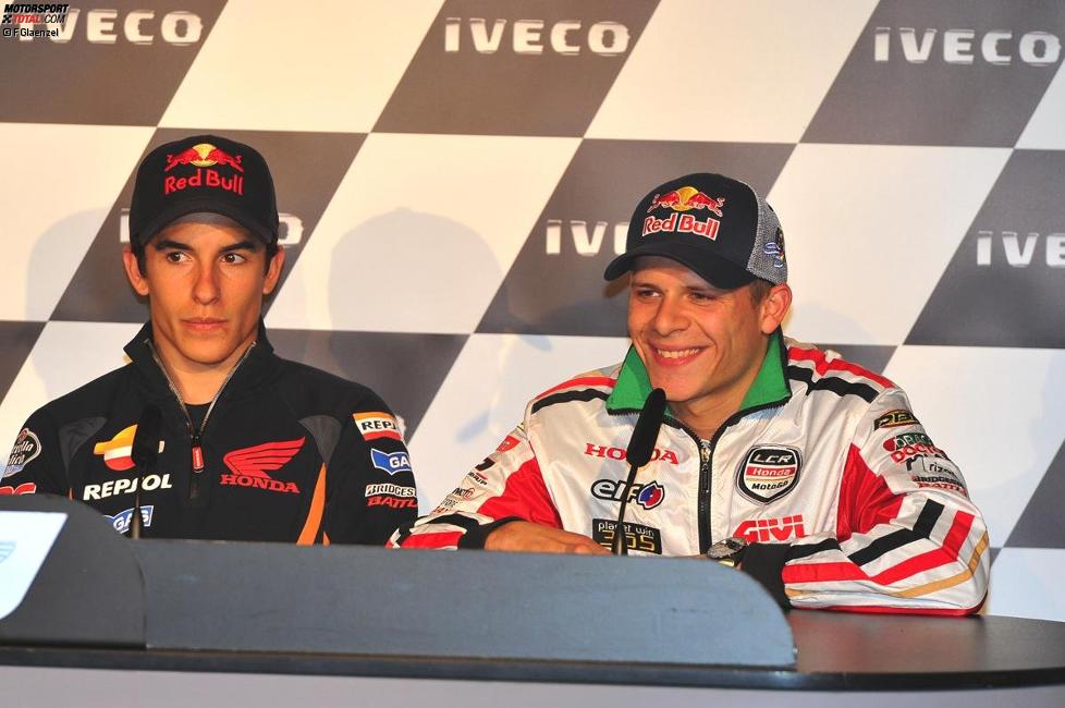 Marc Marquez (Honda) und Stefan Bradl (LCR) 