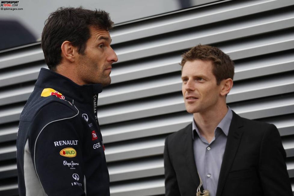 Mark Webber (Red Bull) und Anthony Davidson (Toyota) 