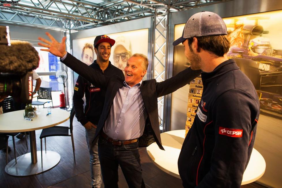 Johnny Herbert, Daniel Ricciardo (Toro Rosso) und Jean-Eric Vergne (Toro Rosso) 