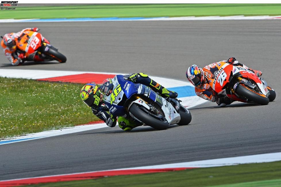 Valentino Rossi vor Daniel Pedrosa 