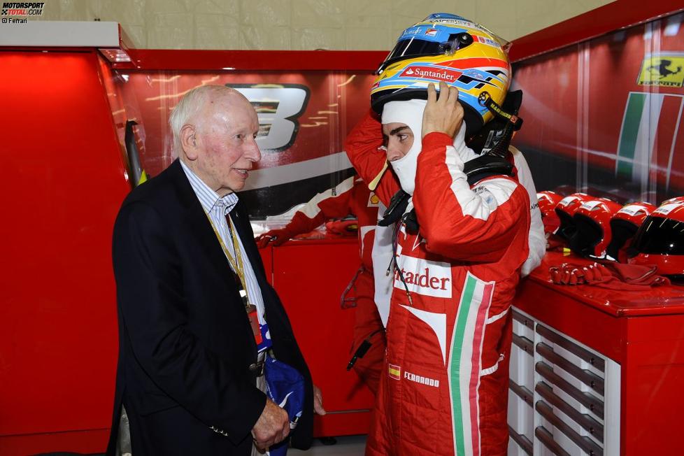John Surtees und Fernando Alonso (Ferrari) 
